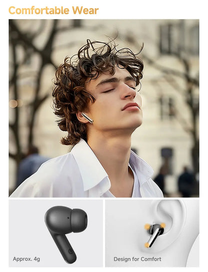 Wireless Earbuds - 46dB Active Noise Cancelling Hi-Res 34H