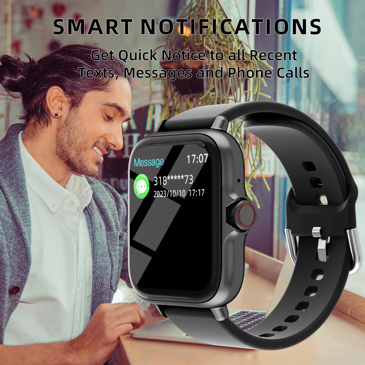 Smart Watch 1.83" - Call Answer Sleep Monitor Waterproof