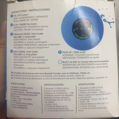 Bluetooth Shower Speaker - Waterproof IPX4 with Suction Cup