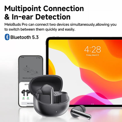 Wireless Earbuds - 46dB Active Noise Cancelling Hi-Res 34H