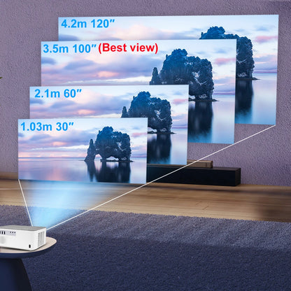 Portable Mini Projector 1080P Full HD - WiFi Android 4K Video