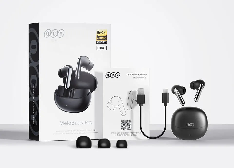 Wireless Earbuds - 46dB Active Noise Cancelling Hi-Res 34H