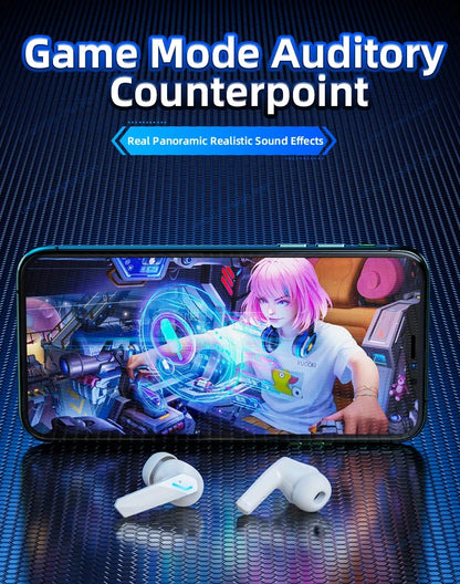 Bluetooth Gaming Earbuds - Low Latency Wireless Headphones