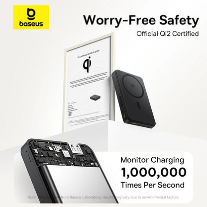 Qi2 Wireless Power Bank 10,000mAh - 15W Magnetic Charging