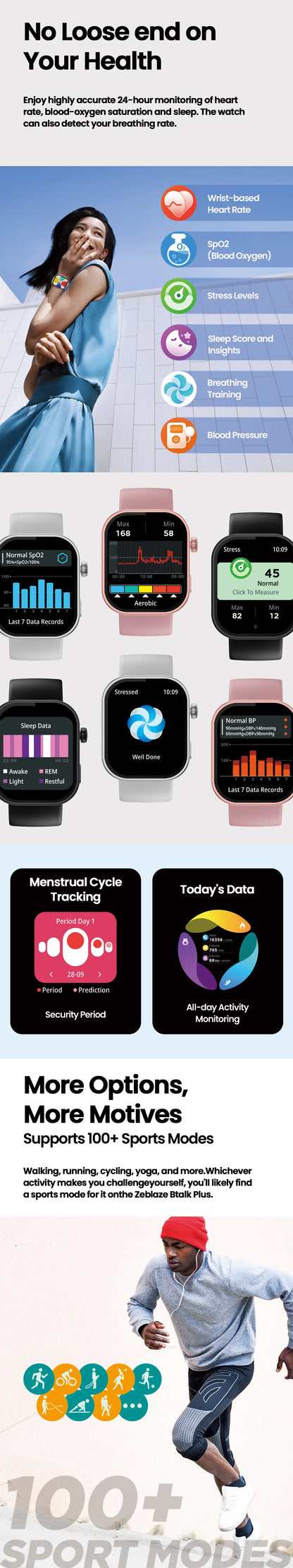 Smart Watch 2.03'' Voice Calling - Fitness Tracker for Men Women