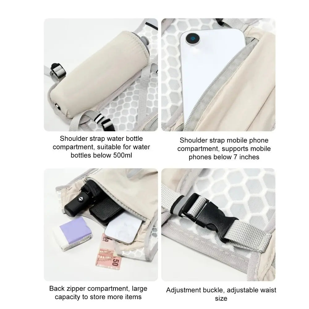 Hydration Running Vest - Lightweight Water Bottle Holder Pack