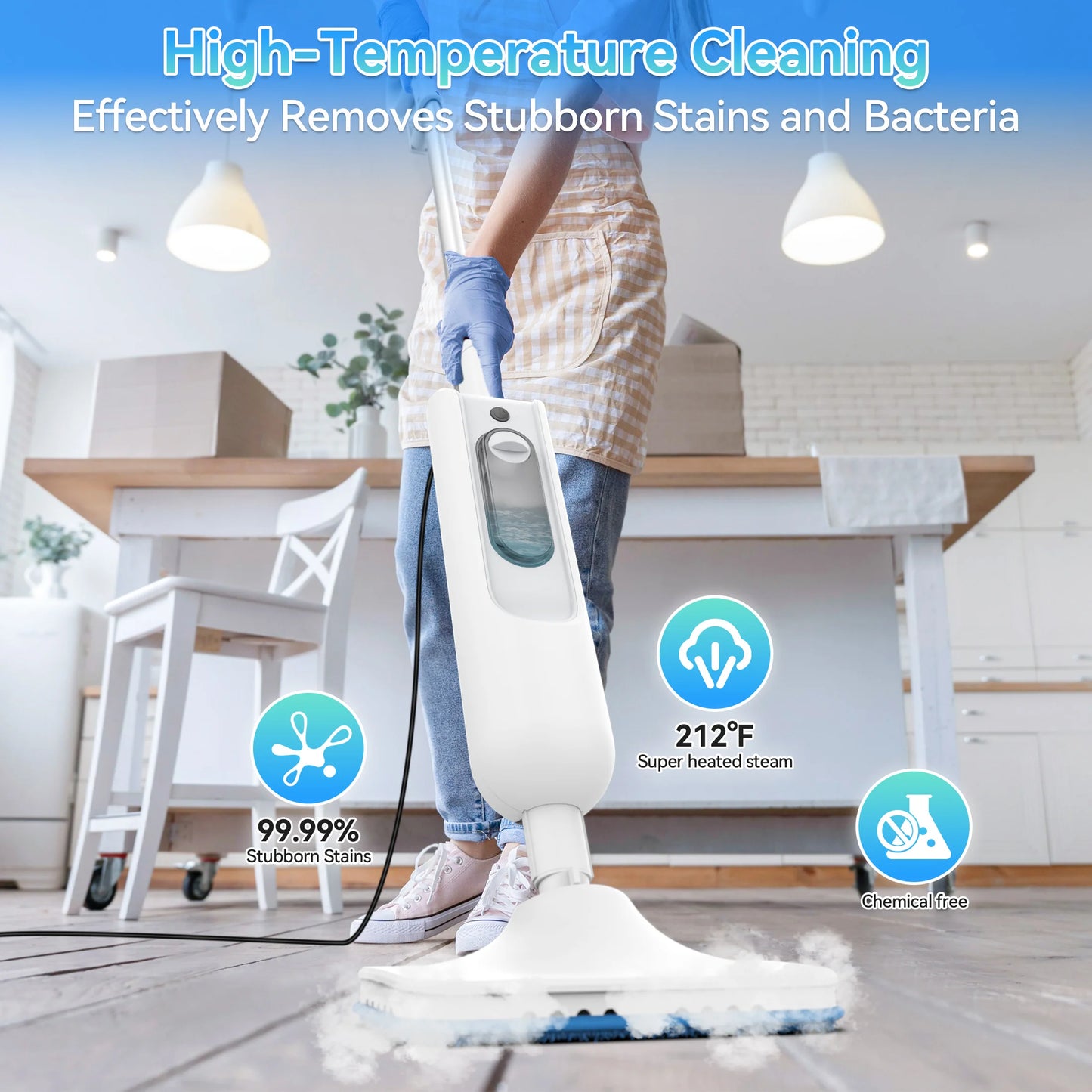 Steam Mop 6-in-1 - High Temperature Floor Cleaner 360ml
