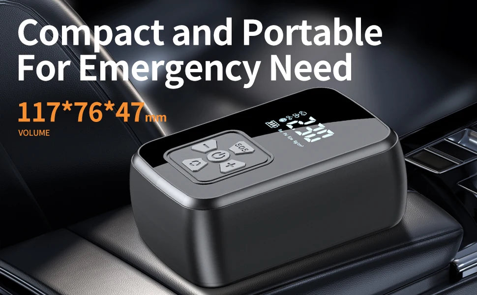Portable Car Tyre Inflator - Electric Air Pump with Digital Display