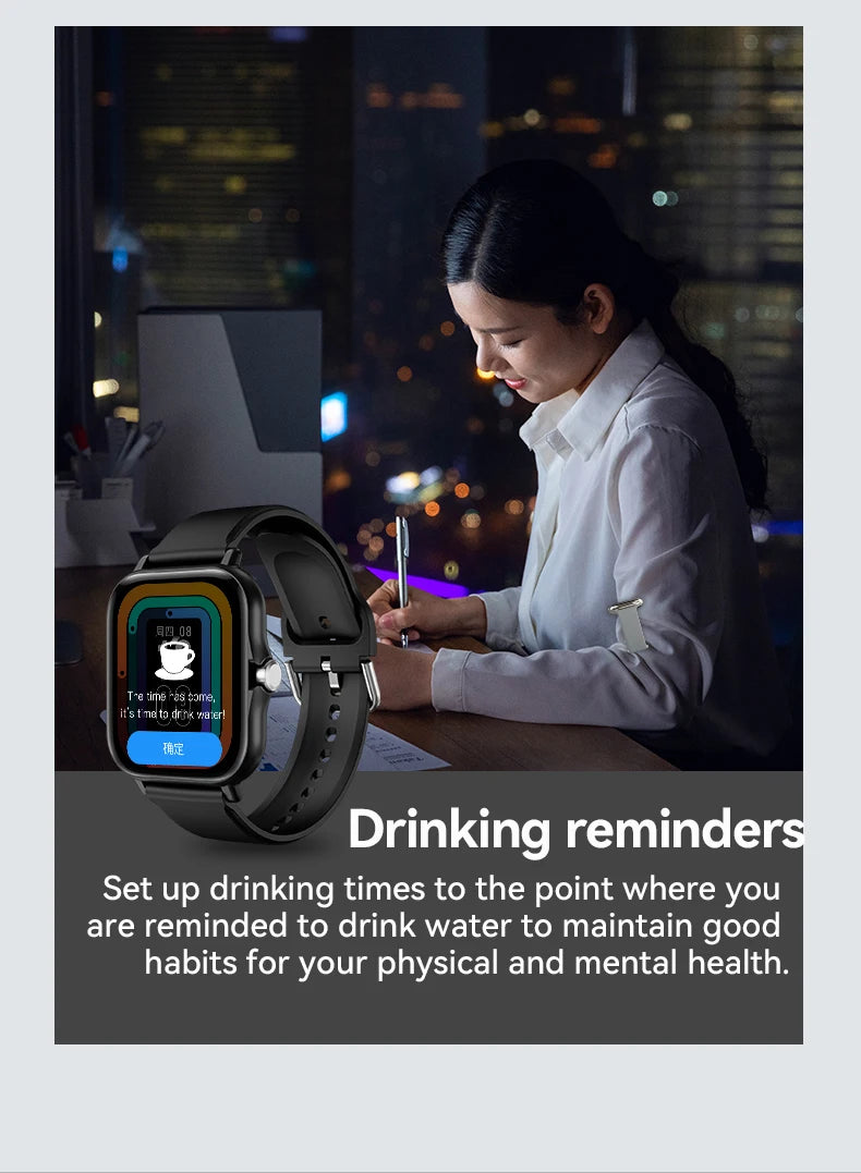 Smart Fitness Watch - Heart Rate Monitor & Bluetooth Calling