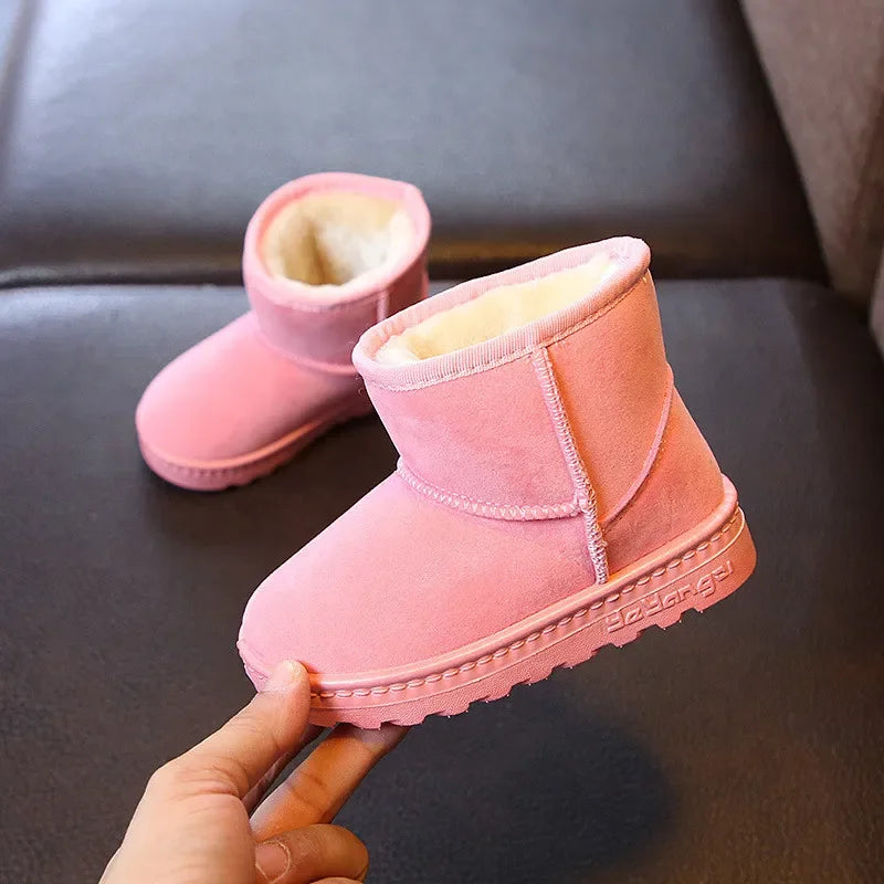 Kids Winter Snow Boots - Warm Cotton Lined Casual Shoes
