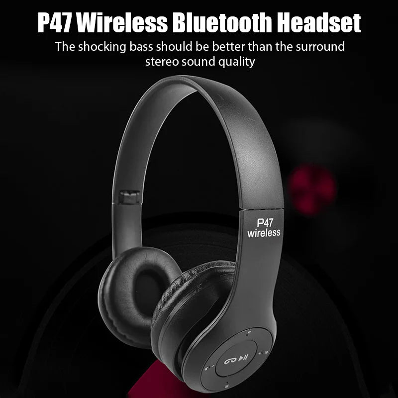Bluetooth Wireless Headphones - Foldable Sports Gaming Headset