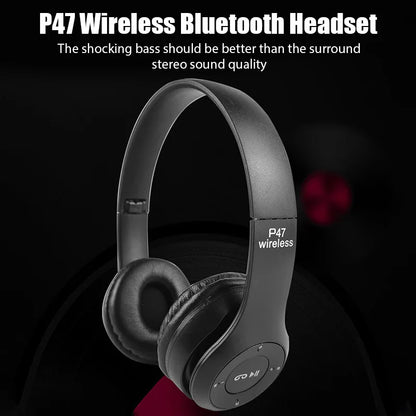Bluetooth Wireless Headphones - Foldable Sports Gaming Headset