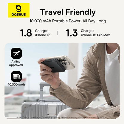 Qi2 Wireless Power Bank 10,000mAh - 15W Magnetic Charging