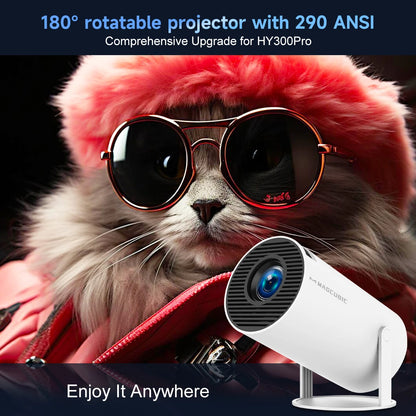 4K Portable Projector 290 ANSI - Android 11 WiFi 6 Cinema