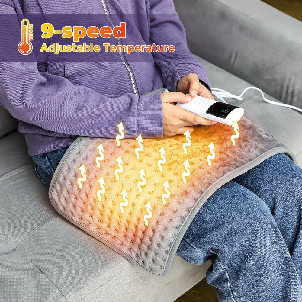 Electric Heating Pad 60x30cm - 9 Temperature Settings Timer