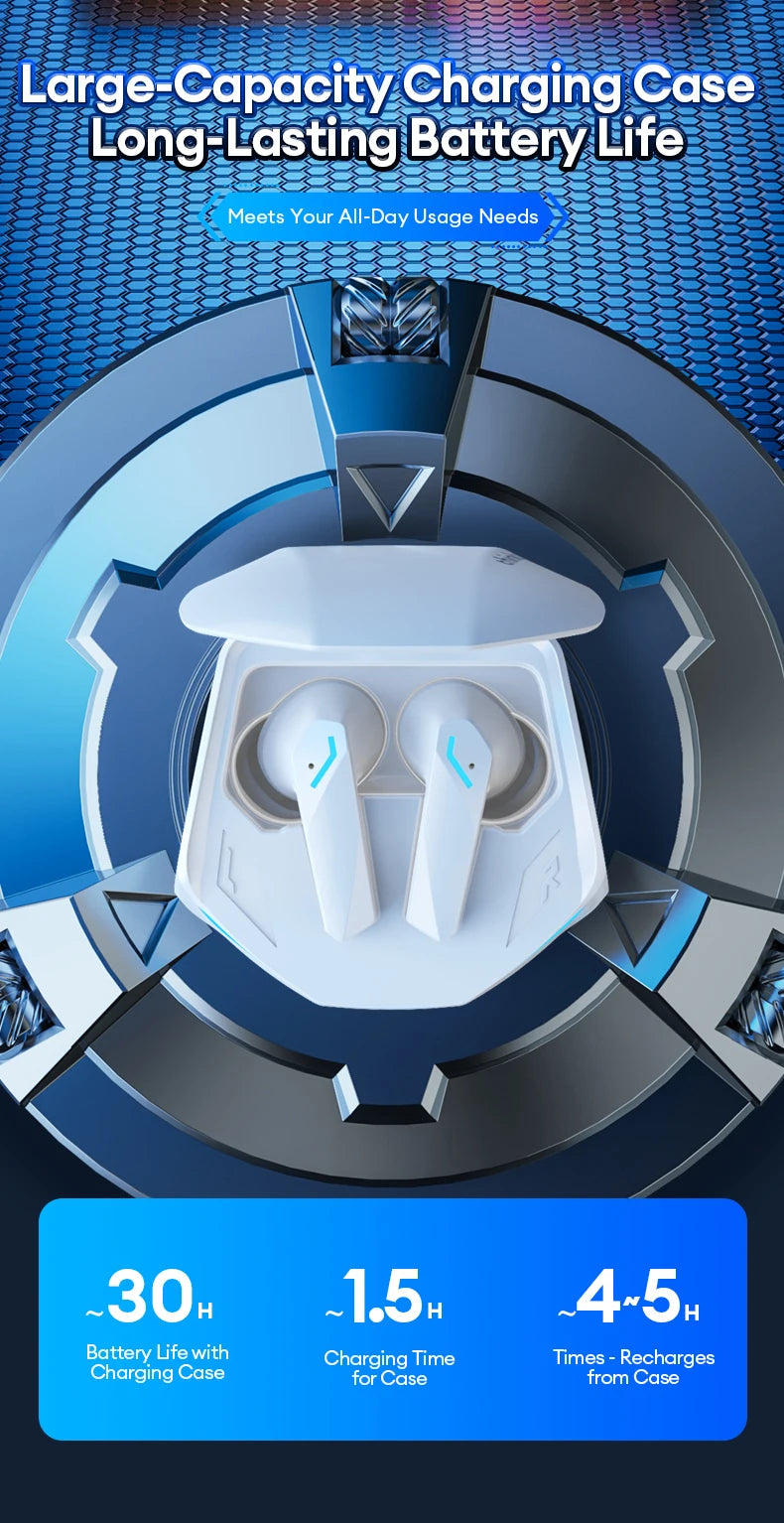 Bluetooth Gaming Earbuds - Low Latency Wireless Headphones