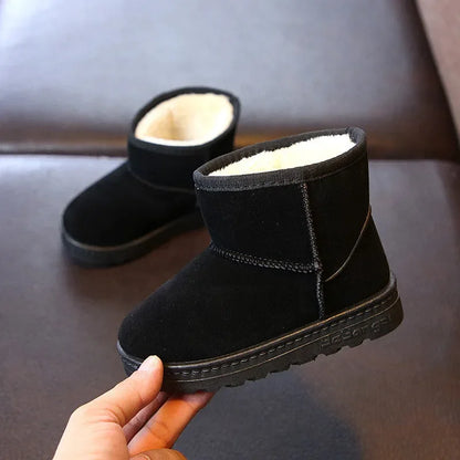 Kids Winter Snow Boots - Warm Cotton Lined Casual Shoes