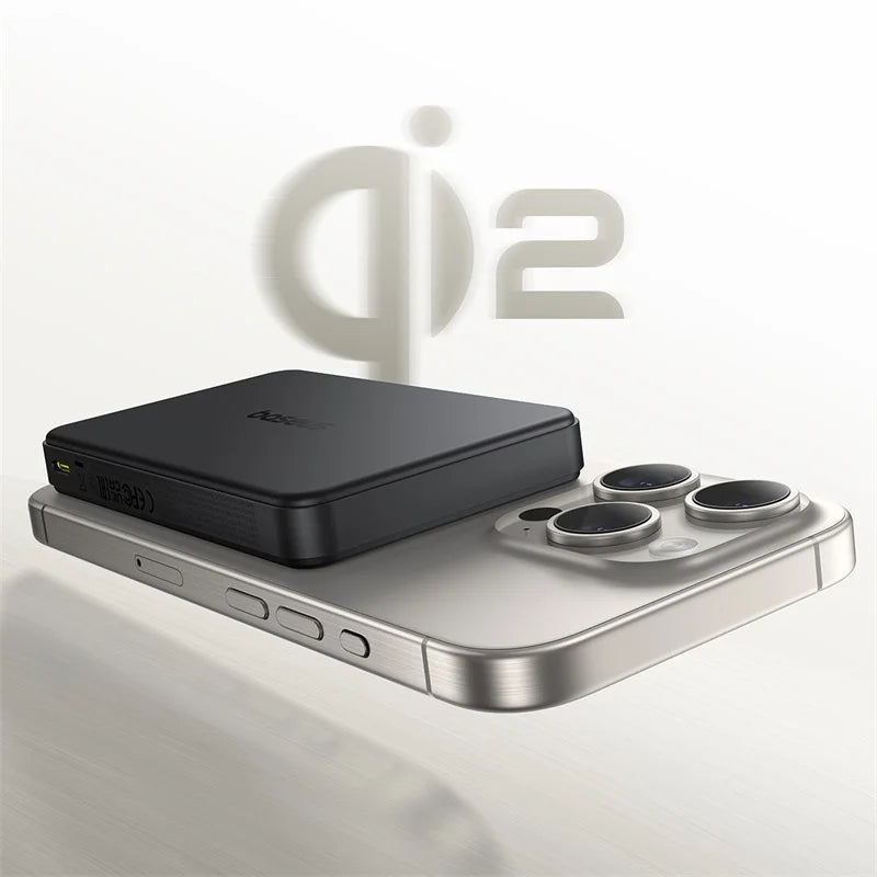 Qi2 Wireless Power Bank 10,000mAh - 15W Magnetic Charging