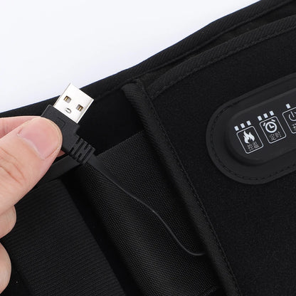 Heated Lumbar Support Belt - Vibrating Back Massager 3 Levels