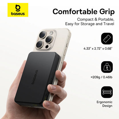 Qi2 Wireless Power Bank 10,000mAh - 15W Magnetic Charging