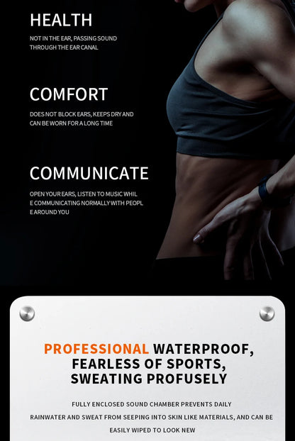 Bone Conduction Headphones - Bluetooth Sports Earphones Waterproof