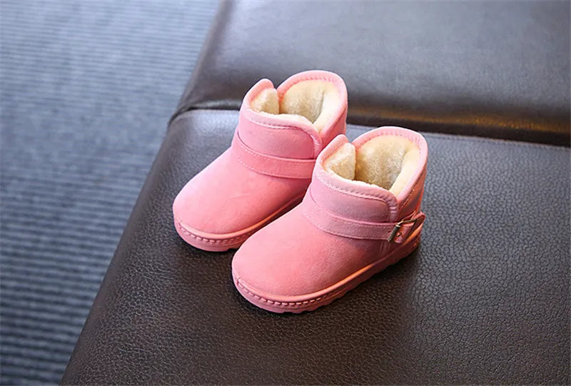 Kids Winter Snow Boots - Warm Cotton Lined Casual Shoes