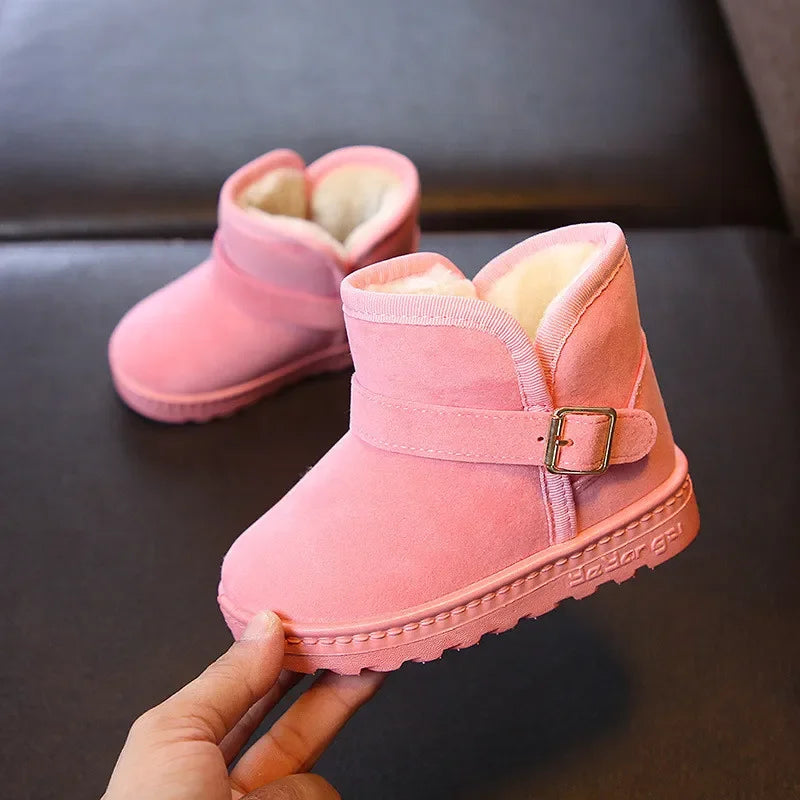 Kids Winter Snow Boots - Warm Cotton Lined Casual Shoes