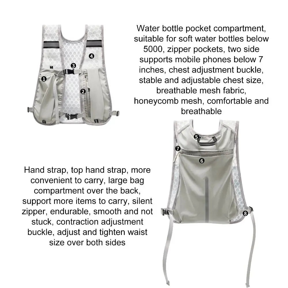Hydration Running Vest - Lightweight Water Bottle Holder Pack