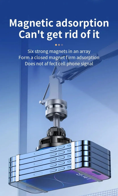 VIKEFON 15W ice Cooling Magnetic Wireless Car Charger for iPhone 16-12 Pro Max MacSafe Car Phone Holder Fast Charging Station