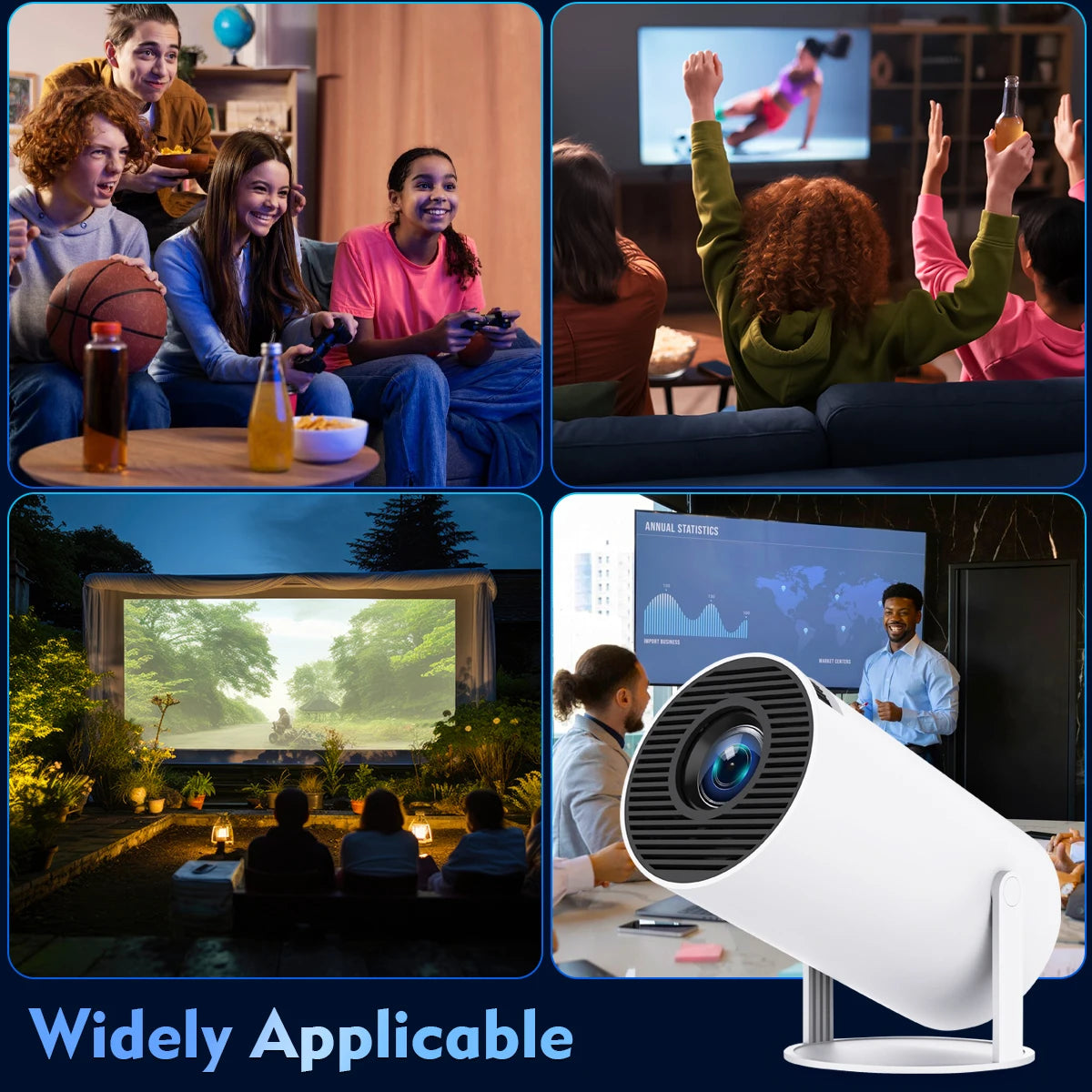 4K Portable Projector 290 ANSI - Android 11 WiFi 6 Cinema