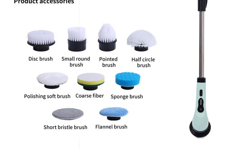 Electric Cleaning Brush 9-in-1 - Extendable Scrubber Kit