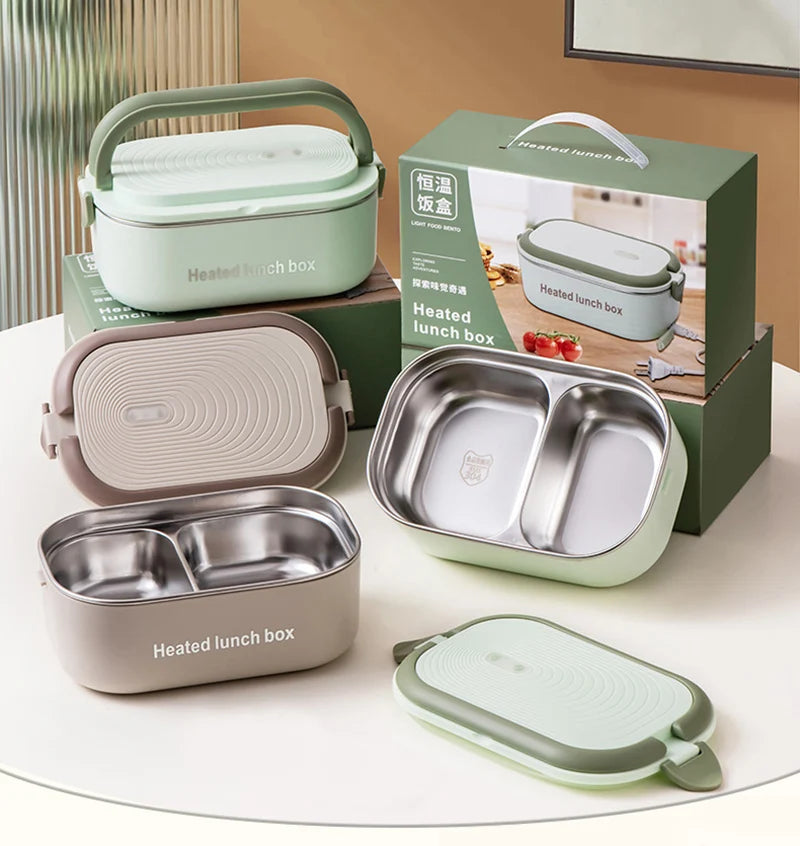Electric Lunch Box 1L - Stainless Steel Food Warmer Heater