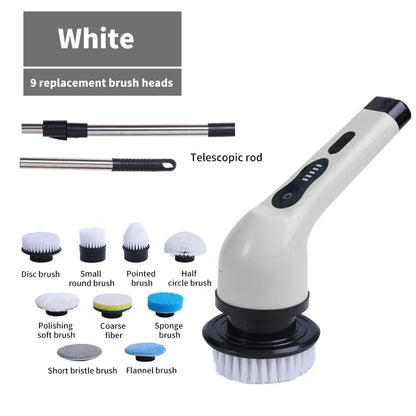 Electric Cleaning Brush 9-in-1 - Extendable Scrubber Kit