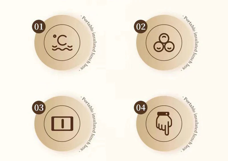 Electric Lunch Box 1L - Stainless Steel Food Warmer Heater