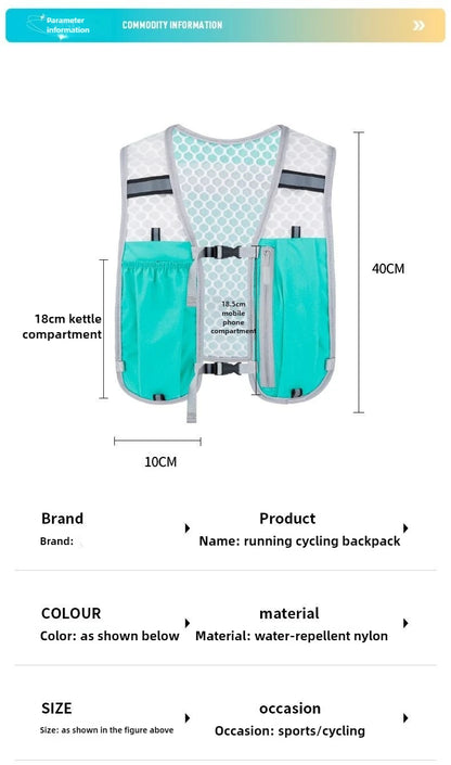 Hydration Running Vest - Lightweight Water Bottle Holder Pack