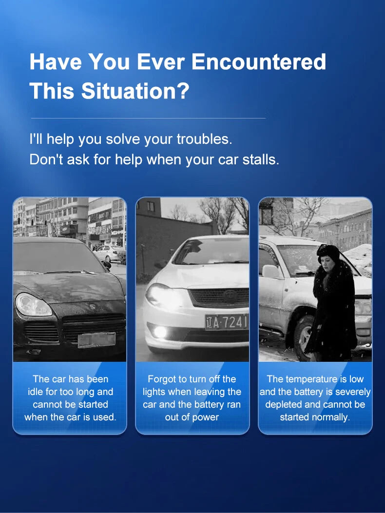 Car Jump Starter 600A 12V - 12000mAh Power Bank LED Light