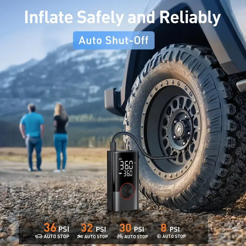 Wireless Car Tyre Inflator - Portable Air Compressor 150PSI