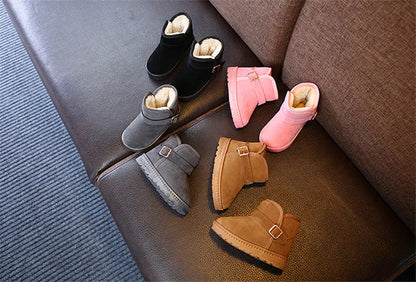 Kids Winter Snow Boots - Warm Cotton Lined Casual Shoes