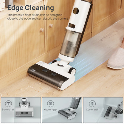 Wet Dry Cordless Vacuum Mop - 200W Smart Floor Cleaner