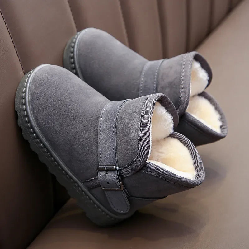 Kids Winter Snow Boots - Warm Cotton Lined Casual Shoes