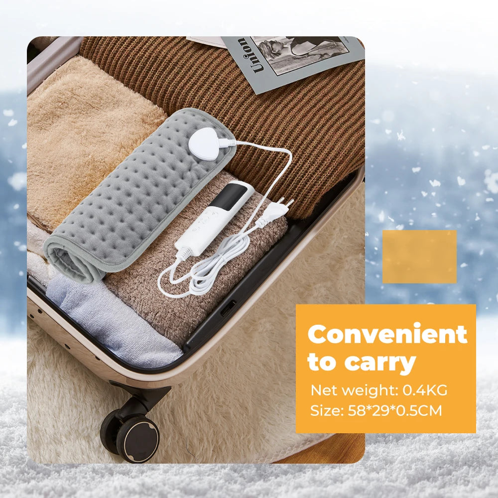 Electric Heating Pad 60x30cm - 9 Temperature Settings Timer