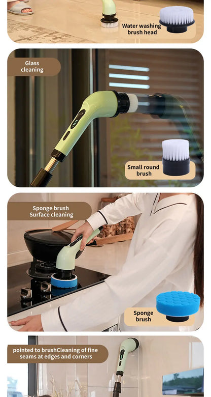 Electric Cleaning Brush 9-in-1 - Extendable Scrubber Kit