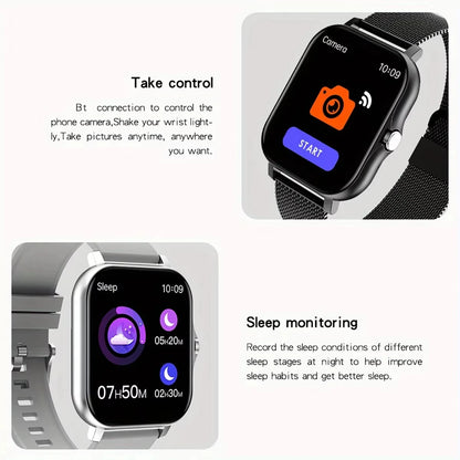 Smart Fitness Watch - Heart Rate Monitor & Bluetooth Calling