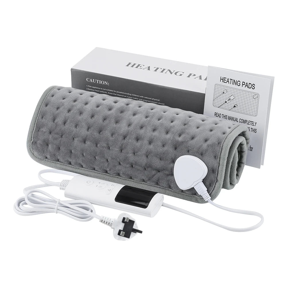 Electric Heating Pad 60x30cm - 9 Temperature Settings Timer