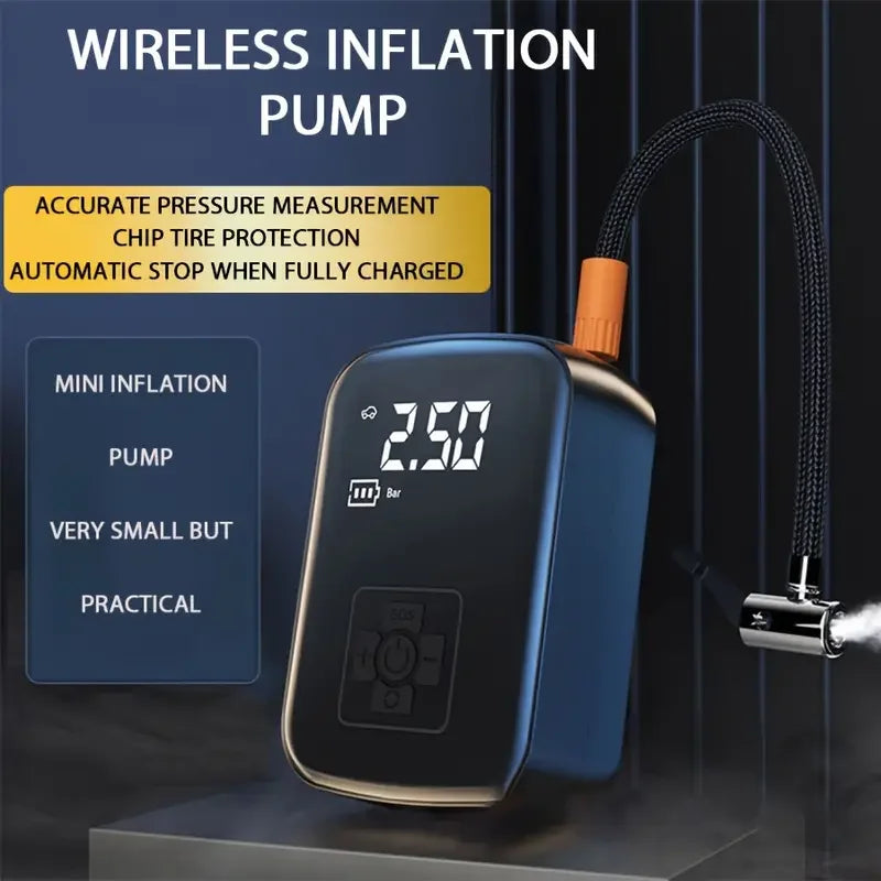 Wireless Car Tyre Inflator - Portable Air Compressor 150PSI