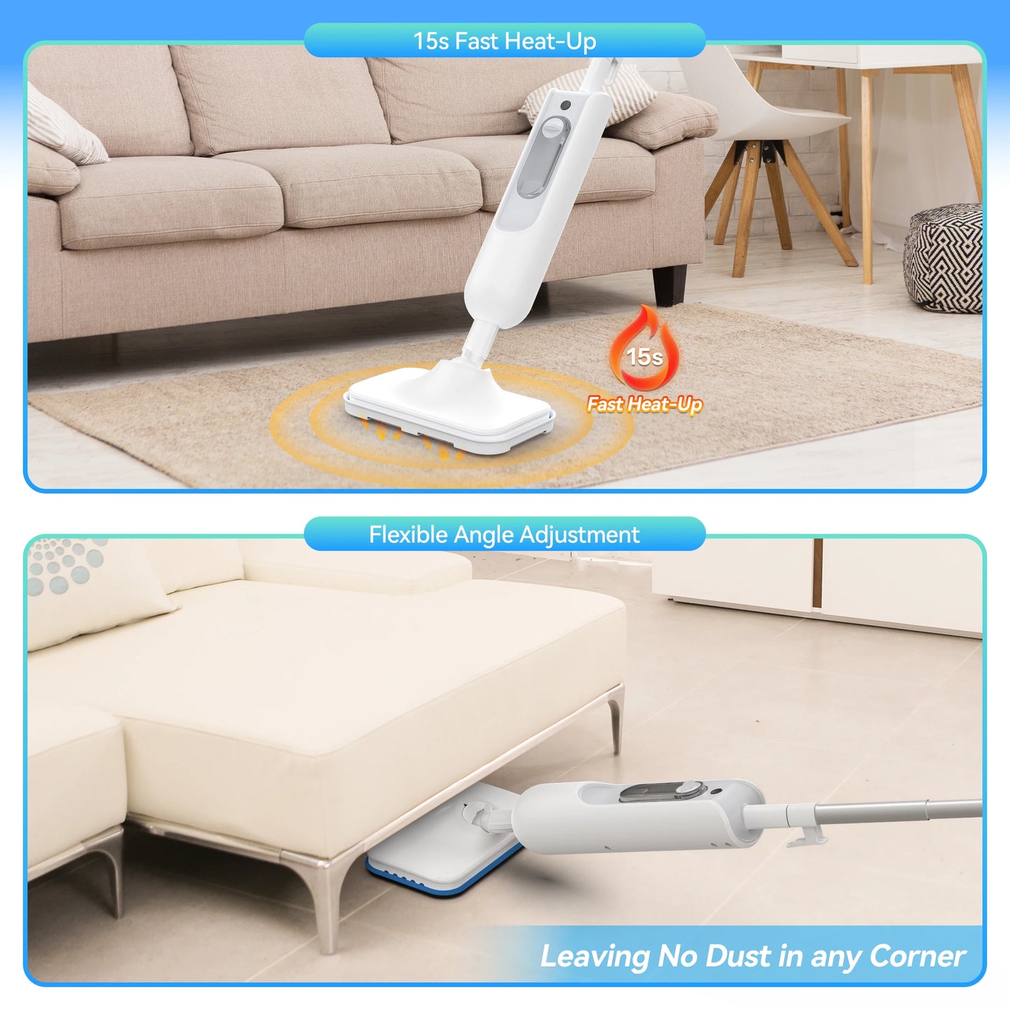 Steam Mop 6-in-1 - High Temperature Floor Cleaner 360ml