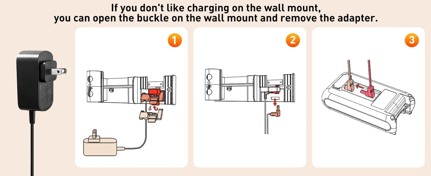 Cordless Stick Vacuum - 46kPa Suction Self-Standing Pet Hair