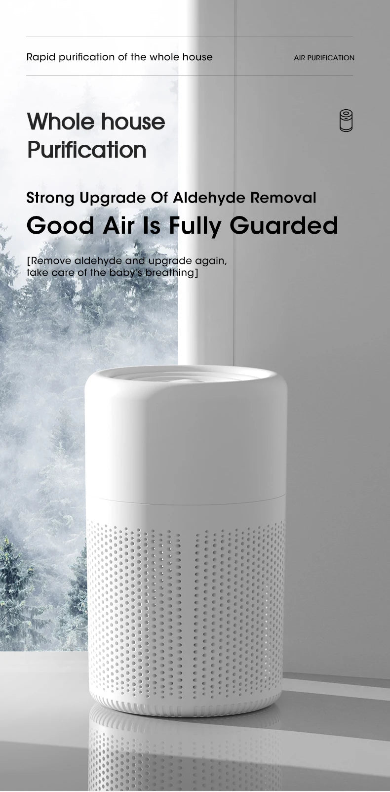 Mini Desktop Air Purifier - HEPA Filter H13 USB-C Portable