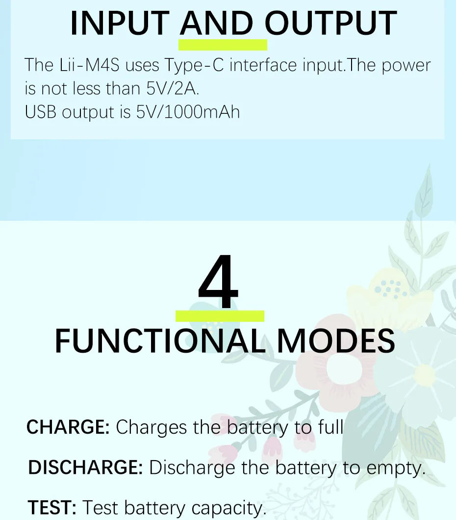 Battery Charger 4-Slot LCD - 18650 21700 26650 AA AAA Smart