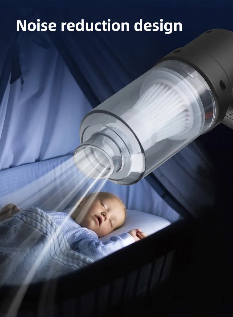 Car Vacuum Cleaner Cordless - 1200mAh Handheld Portable